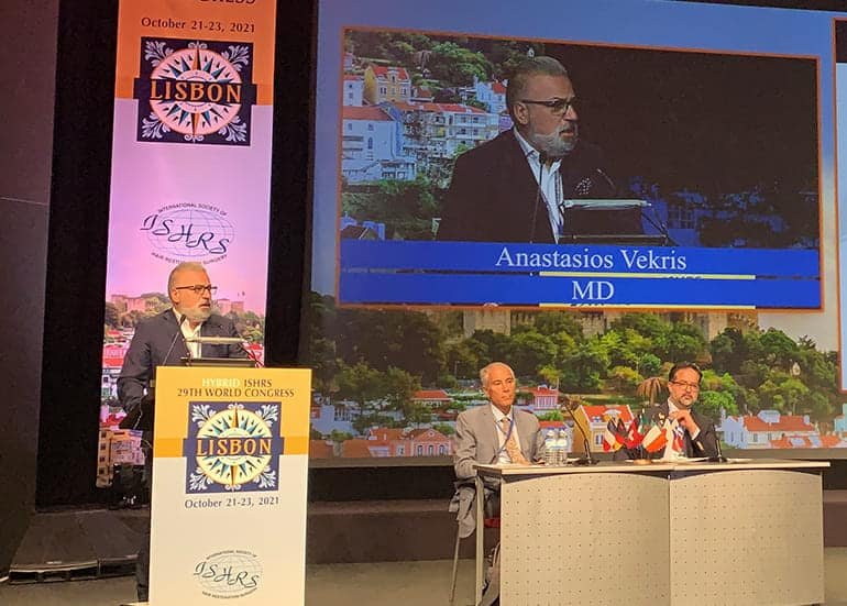 Dr. Anastasios Vekris was invited as a speaker at the 29th ISHRS World Congress in Portugal